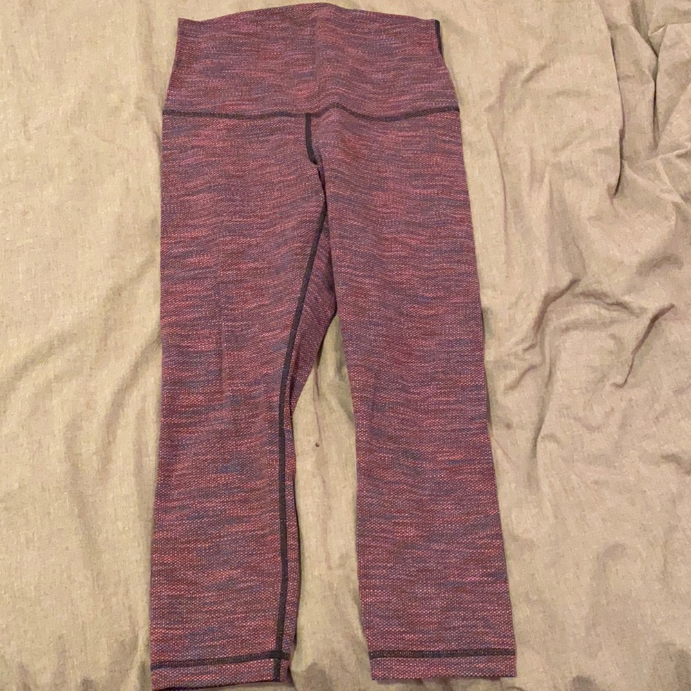 Lululemon high rise wunder under crop size 6